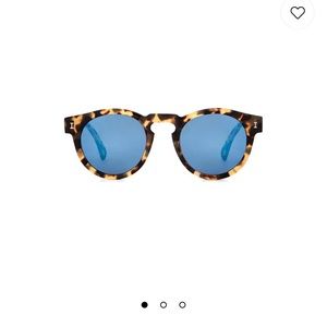 COPY - Illesteva Leonard tortoise and blue sunglasses with case